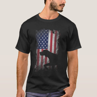 Patriotic German Shorthar Pointer American Flagga T Shirt