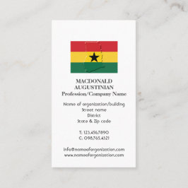 Patriotic | GHANA FLAGGA | Foto-Affärskort Visitkort