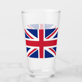 Patriotic glass kopp med flagga Förenade kungarike