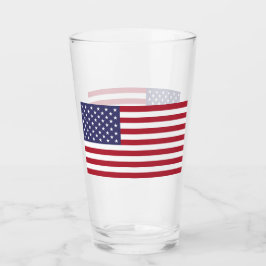 Patriotic glass kopp med flagga USA