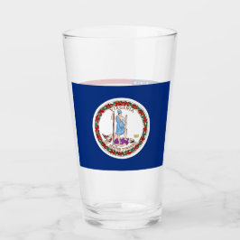 Patriotic glass kopp med flagga Virginia