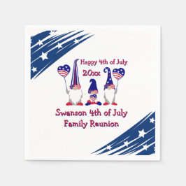 Patriotic Gnome Family Reunion Firande Pappersservett