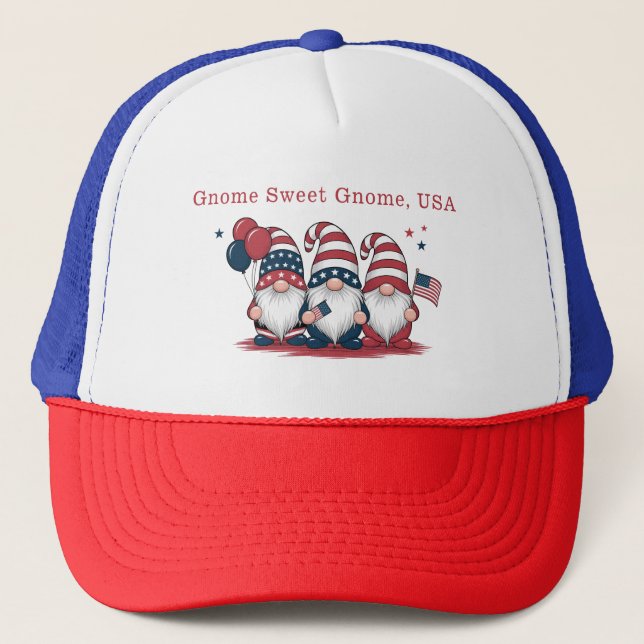Patriotic Gnomes Fjärde juli Keps (Framsida)
