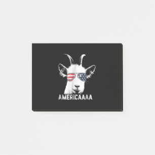 Patriotic Goat Funny Goat America Post-it Block