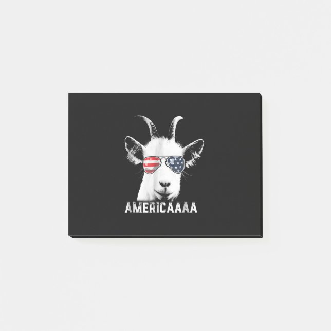 Patriotic Goat Funny Goat America Post-it Block (Framsida)