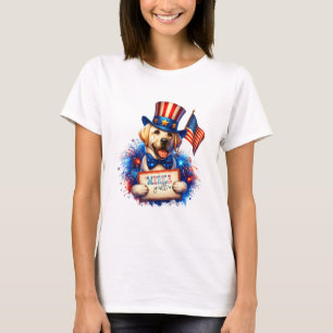 Patriotic Golden Labrador "Merica Y'all T Shirt