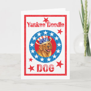 Patriotic Golden Retriever Kort