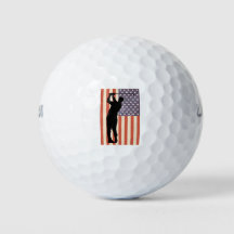 Patriotic Golf Bollar med amerikansk Flagga
