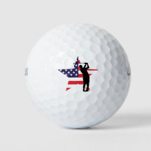 Patriotic Golf Bollar med amerikansk Flagga