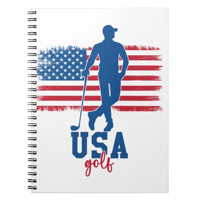 Patriotic Golf USA Anteckningsbok (Framsidan)