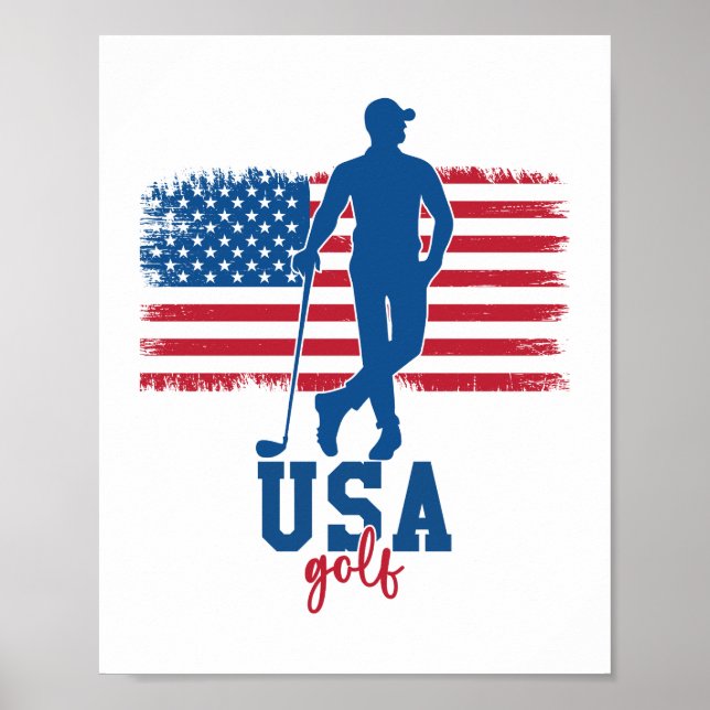 Patriotic Golf USA Poster (Framsidan)