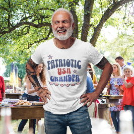 Patriotic Grandfather Shirt, 4:e juli Grandpa T Shirt