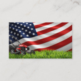 Patriotic Gräsmatta Care - American Flagga & Grass Visitkort
