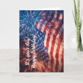 Patriotic Grattis på födelsedagen Kort