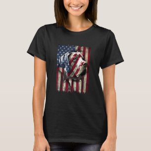 Patriotic Great dane American Flagga Usa Hund T Shirt