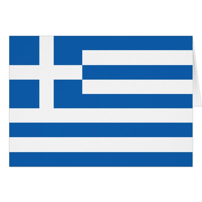 Patriotic Greece Flagga Hälsningskort (Framsidan Horizontal)
