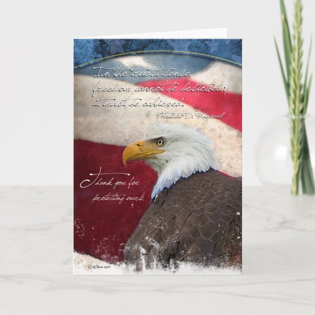 Patriotic Greeting Card - Tack (Framsida)