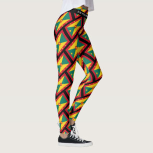 Patriotic GRENADA Scripture Lägg till textSVART Leggings