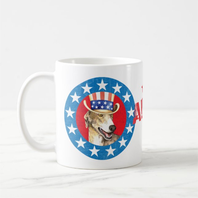 Patriotic Greyhound Coffee Mugg (Vänster)