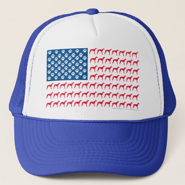 Patriotic Greyhound Hund Keps (Framsida)