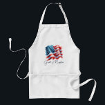 Patriotic Grill Master American Flagga Förkläde<br><div class="desc">Få redot att skjuta upp grillen i stil med den här djärva grillplattan, perfekt till vilken BQ-kock som helst som vill ta med sig stor patriotisk energi 4:e juli till kakan! Den här plattan har en sjudande amerikansk flagga i klassiskt rött, vitt och blått. Den är ett måste för USA:s...</div>