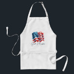 Patriotic Grill Master American Flagga Förkläde<br><div class="desc">Få redot att skjuta upp grillen i stil med den här djärva grillplattan, perfekt till vilken BQ-kock som helst som vill ta med sig stor patriotisk energi 4:e juli till kakan! Den här plattan har en sjudande amerikansk flagga i klassiskt rött, vitt och blått. Den är ett måste för USA:s...</div>