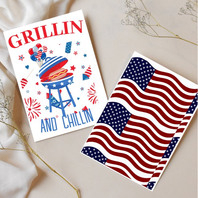Patriotic grills 4:e july inbjudningar (Skapare uppladdad)