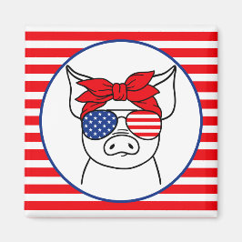 Patriotic Gris Magnet
