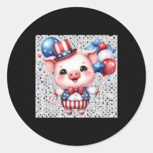 Patriotic Gris Sticker Runt Klistermärke
