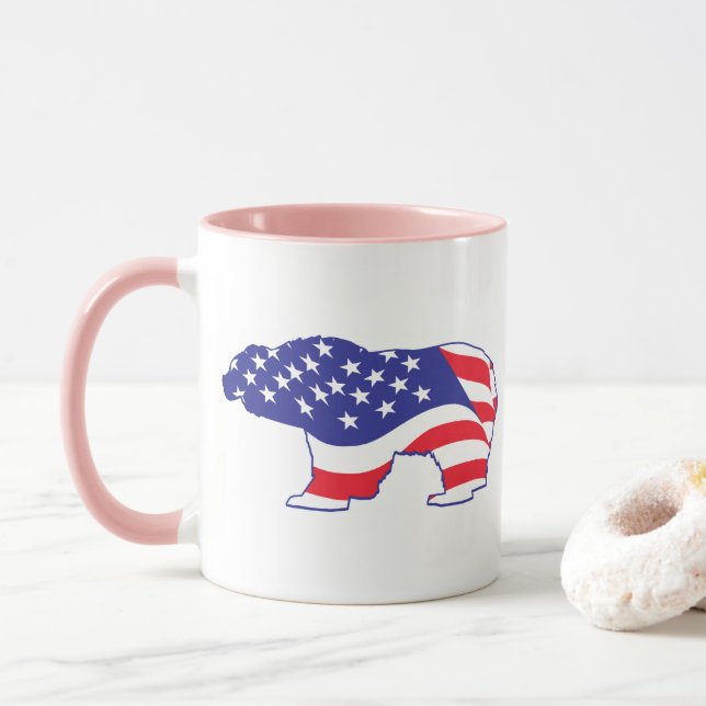 Patriotic-Grizzly Mugg (Med munk)