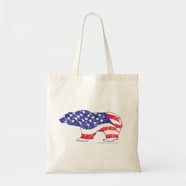 Patriotic-Grizzly-nöd Tygkasse (Framsidan)