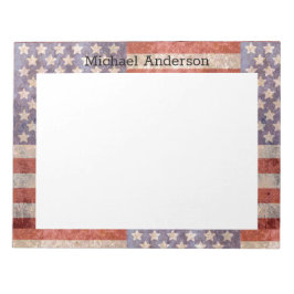 Patriotic Grunge American Flagga Anteckningsblock