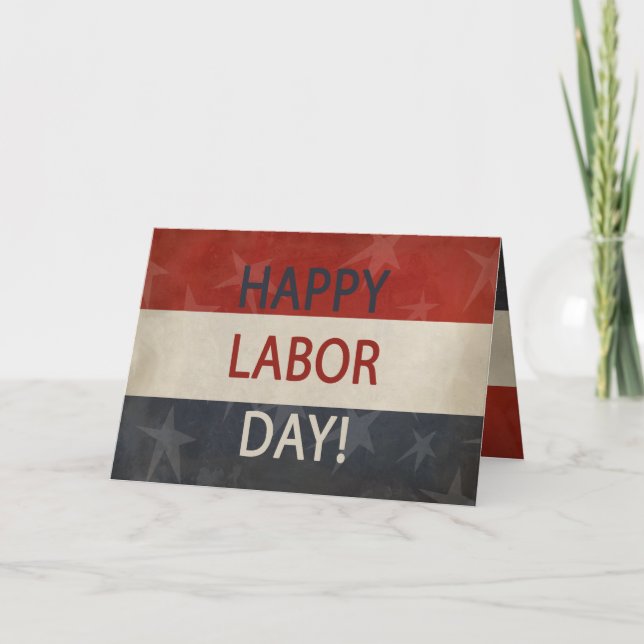 Patriotic Grunge | Lycklig arbetsdag! Kort (Framsida)