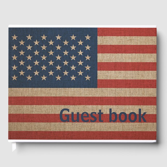 Patriotic Guest bok med USA american flagga (Framsida)