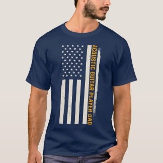 Patriotic Guitarist Musician Acoustic Guitar Playe T Shirt