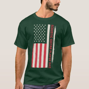 Patriotic Guitarist Musician Acoustic Guitar Playe T Shirt