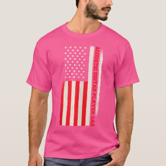 Patriotic Guitarist Musician Acoustic Guitar Playe T Shirt