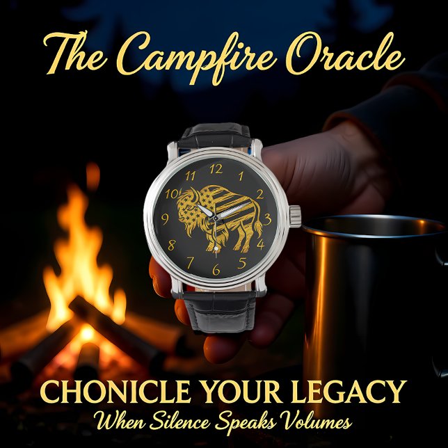 Patriotic Guld Bison Design Armbandsur (Skapare uppladdad)