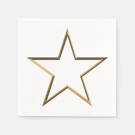 Patriotic guld star modern elegant julfest pappersservett
