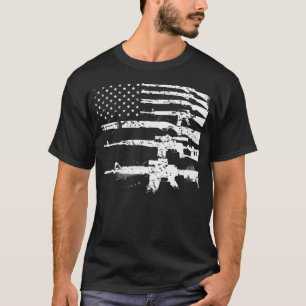 Patriotic Gun Högers 2:e ändring Ar15 American F T Shirt