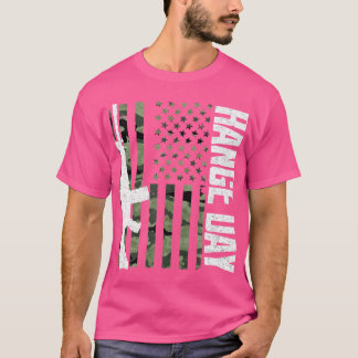 Patriotic Gun Shootin i Camo American Flagga Range T Shirt