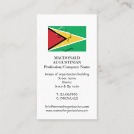 Patriotic | GUYANA FLAGGA | Foto-Affärskort Visitkort