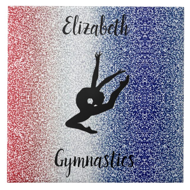 Patriotic Gymnastics Personlig Ceramic Tile Kakelplatta (Framsidan)