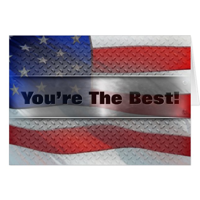 Patriotic Hälsningskort (Framsidan Horizontal)