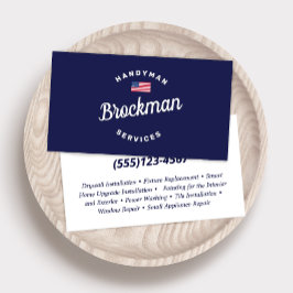 Patriotic Handyman Carpentry Affärskort Visitkort