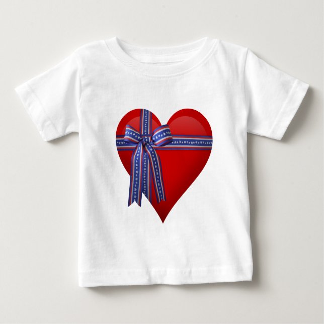 Patriotic Heart-grafik T-shirt (Framsida)