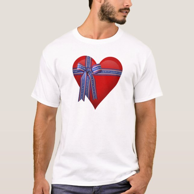 Patriotic Heart-grafik T-shirt (Framsida)