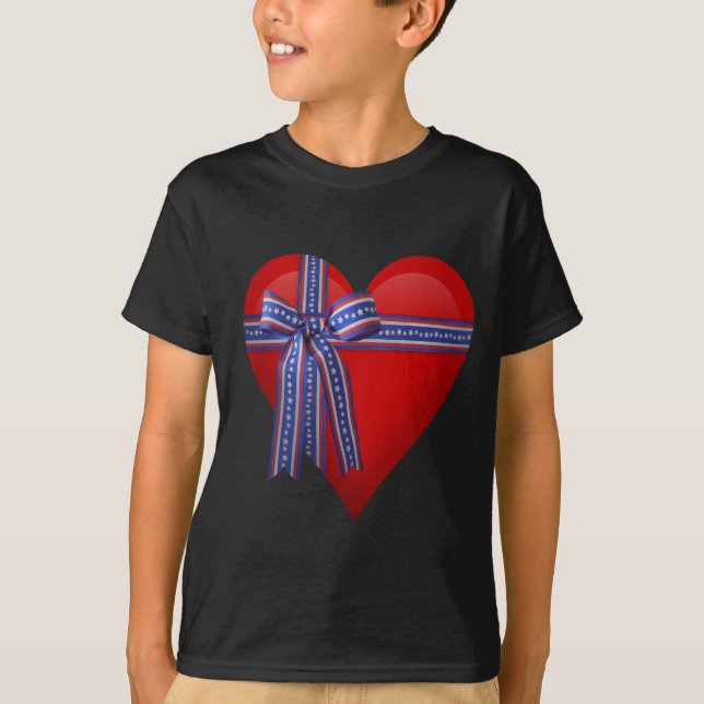 Patriotic Heart-grafik T-shirt (Framsida)