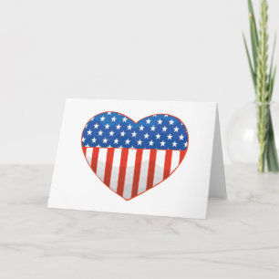 Patriotic Heart-kort Kort