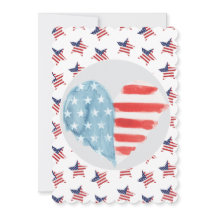 Patriotic Heart med amerikansk Flagga Design